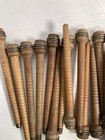 Wood Bobbins Spools Industrial Style Spindles 7 3 8   8   And 8 75  Quill Lot 30