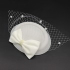 Bowknot Pillbox Fascinator Hat Women Wedding Tea Party Headband Hair Clip Veil