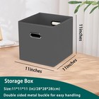 Foldable Cube Storage Bins  Fabric Storage Box Cubes Organizer Baskets With D   