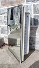 Vintage Mid Century White  Chrome Recessed Metal Medicine Cabinet W  Mirror