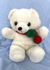 Plush Winter Teddy Bear Red Green Scarf Soft Stuffed Animal Toy Holiday Gift 17   