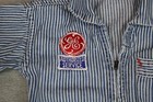 Vintage 50 s Kids Penney s Hickory Stripe Sanforized Coveralls W  Back Flap