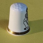 Vintage Finsbury Clown jester England Bone China Thimble W gold Trim