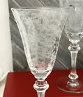 Tiffin Franciscan Cerice Water Glasses Vintage Clear Blown Glass Usa Set Of 4