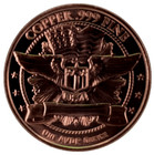 Copper Art Coin   Platinum Liberty Design   Fine  999 Bullion   Minted In Usa