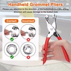 Grommet Tool Kit  Handheld Hole Punch Pliers  Hammer  Hole Punch  200 Set Eyelet