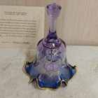 Fenton Limited Edition Mulberry Glass Bell Handpainted Cherry Blossoms Signed   