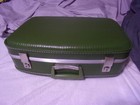 Vintage Hard Shell Suitcase Avocado Green Retro Luggage Case Lot Of 2 