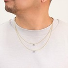 14k Yellow Gold Solid 1mm Diamond Cut Rope Link Chain Pendant Necklace 16 -30 