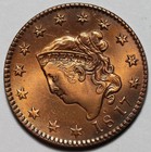 1817 Coronet Head Large Cent - Surface Smoothed - Us 1c Copper Coin