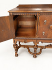 Antique Jacobean Style Carved Walnut Sideboard Buffet Server W  Drawers   Doors