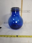 Vintage Cobalt Blue Glass Rare Grandma s All Purpose Storage  Hand Crafted 10   