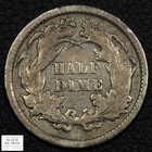 1872 Seated Liberty Silver Half Dime H10c - Cleaned
