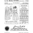 Past Patterns 7394 - 1920s Empire Dress Sewing Pattern Bust Size 36 Mccalls