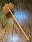 Antique Wooden Bottom Whorl Drop Spindle Traditional Hand Spinning Yarn Tool Vtg