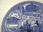 Vintage New Orleans Souvenir Plate With Iconic Landmarks Canal St Cathedral 9 
