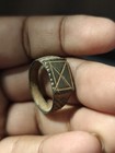 Ancient Bronze Ring Genuine Roman Byzantine Ornamented Collectible Dark Patina