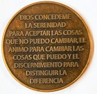 Medall  n De Manos En Oraci  n  Un D  a A La Vez  Moneda Aa Na  Chip De Bronce  Ora