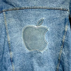 Rare Vintage Iconic Apple Computer Denim Jean Jacket Coat Lisa Macintosh Medium