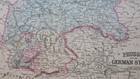 Original 1879 Mitchell Atlas Map Prussia german States seas roads towns borders