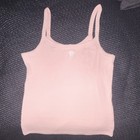 Victoria s Secret Womens S Pink Ribbed Stretch Camisole Tank Top Logo