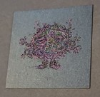 Marq Spusta Melton Crayons Art Print Mini On Gold Linen Blue Back
