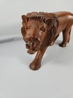 Vtg Hand Carved Wood Lion Statue Figurine Myrtle Wood  7 