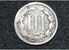 1873 Three Cent Nickel 3c - Open 3   Vf Details   Free Shipping