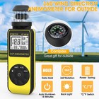 Anemometer Digital Wind Speed Cup Meter Gauge 1 3   81kts   Temperature Tester