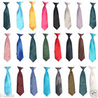 25   Colors Clip On Neck Tie For Toddler  2t-4t  kids 4-7  Boys  8-16  Satin Tie