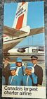 Wardair Original 1976 Glossy Fold Out Pamphlet    16 X 18 Inch      Nm Condition