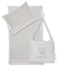 Acupressure Mat   Pillow Set - Natural Linen  Coconut Fiber Filling  Pain Relief