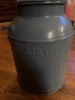 Vintage Antique Metal 8 Quart Milk Cream Can Pail W Bail Handle   Lid