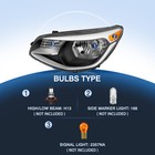 For 2014 2015 2016 2017 2018 2019 Kia Soul Halogen Headlights Assembly Pair