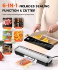Vacuum Sealer Machine 75kpa Food With 6-in-1 Dry moist Modes   Digital Timer    