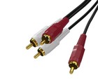 2 Rca Male To 2 Rca Male Cable Gold Plated Wire Cord Stereo Audio 4 4ft