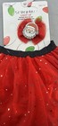 So dorable Girls Light Up Holiday Tutu   Hair Clip Set Red Stars Size 3  Nwt