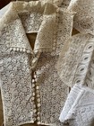 Antique French Lace Job Lot Fripperies Collars Bibs Lengths Of Lace Dress Front