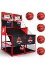 Best Kid Ball Kids Indoor Arcade Dual Shot Basketball Game Set W 5 Basketballs 