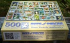 100  Comp  Bits And Pieces 500 Piece Jigsaw Puzzle -angel Stamps Quilt