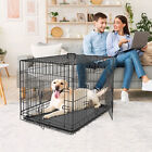 36  Dog Crate For Medium Small Dogs Folding Metal Wire Dog Kennel Double Doors