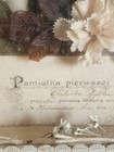 Antique Shadow Boxed 1910 Confirmation Certificate     Religious 21   17   4   