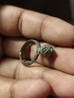 Ancient Bronze Ring Genuine Roman Byzantine Ornamented Collectible Dark Patina
