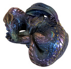 Vtg Windstone Editions Mother Resting 1985 Pena Dragon Peacock Blue Iridescent