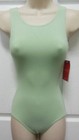 Capezio Tank Leotard Cc201 Green Ladies Sizes Cotton Spandex High Neck Cc201