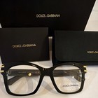 Dolce gabbana Black Square Full Rim Plastic Eyeglasses Dg3419 501 Designer