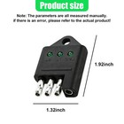 Qeuobue 4 Pin Trailer Wiring Tester  4 Way Straight Flat 1pc  Black
