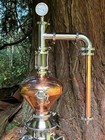Copper Alembic Style Still 2  Inch Pot Still With Whiskey Helmet   Bubble Plate