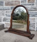 Antique Vtg Arched Top Walnut  Vanity Dresser Department Store Counter Mirror