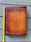 Vtg Usa Made Brown Leather 7 Ring Binder 11 5  X 9  Zip Close Planner Organizer